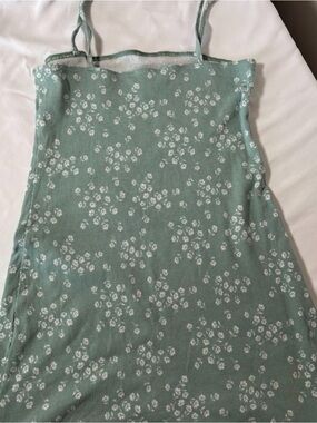 Forever 21 Mint Green Floral Ribbed Camisole